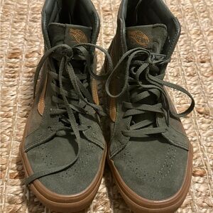 Vans Green High-Top Sneakers -Vans Sk8-Hi Zip shoes